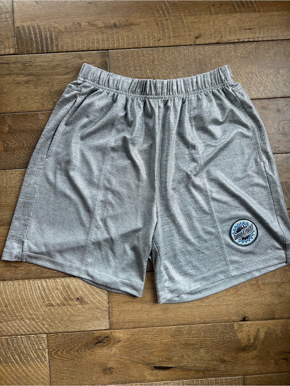 Savage X Fenty Heather Gray Athletic Shorts with Logo Patch